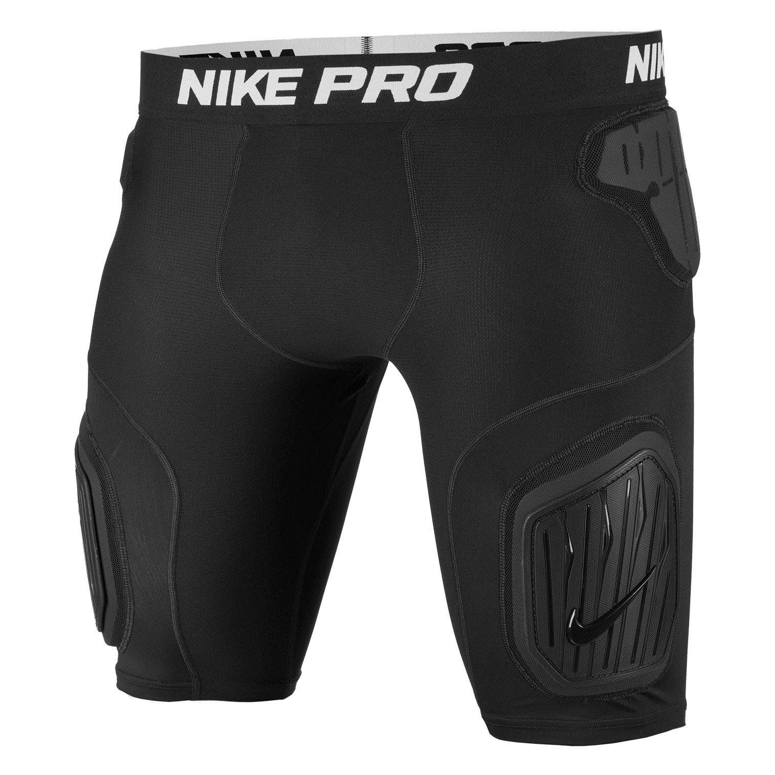 Nike Pro Hyperstrong 2.0 Adult Hard Plate Football Short - Black - BLACK/WHITE